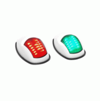 Led Navigation light - Green Starboard Light and Red Port Light  - Complete Set - WHITE CASE - WK-NL10-W - AZLED